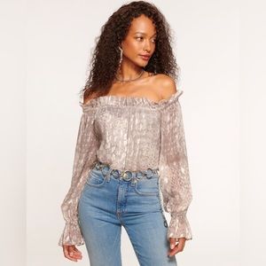 Ramy Brook Morgan Off-Shoulder Top- in Slate Kaleidoscope